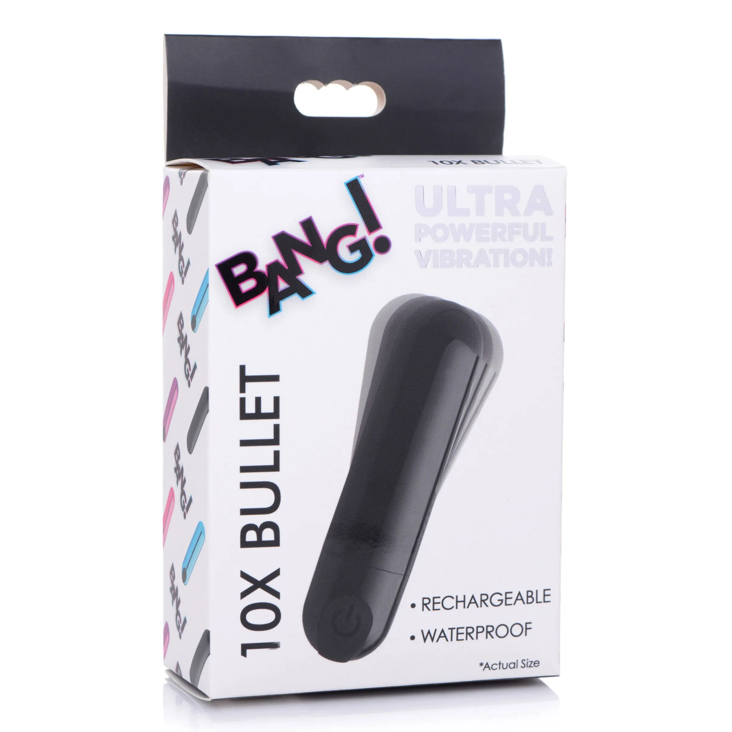 10x Rechargeable Vibrating Metallic Bullet - Black