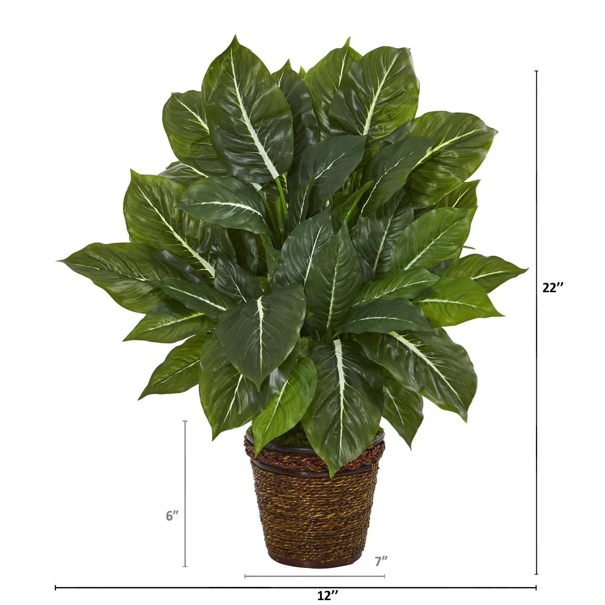 22” Evergreen Artificial Plant in Planter (Real Touch)