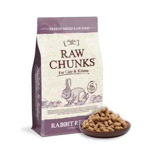 Absolute Bites Cats & Kitten Freeze Dried Raw Chunks Rabbit 150g