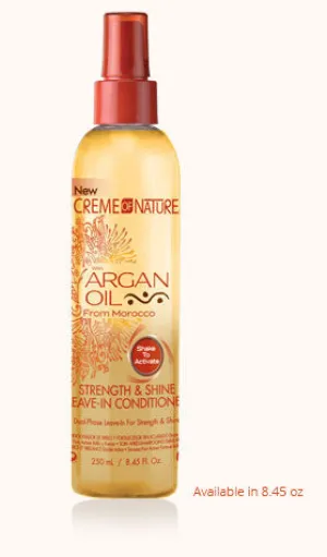 Argan Oil Strength & Shine Leave-In Conditioner by Creme Of Nature 8.45 Fl. Oz.