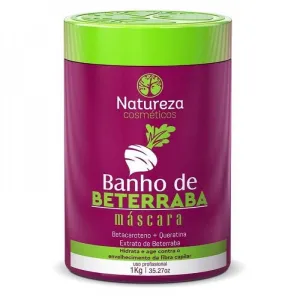 Beetroot Bath Betacarotene Keratin Treatment Hair Mask 1Kg - Natureza Cosmetics