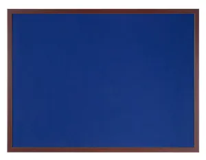 Bi-Office Earth-It Blue Felt Noticeboard Cherry Wood Frame 1200x900mm - FB1443653