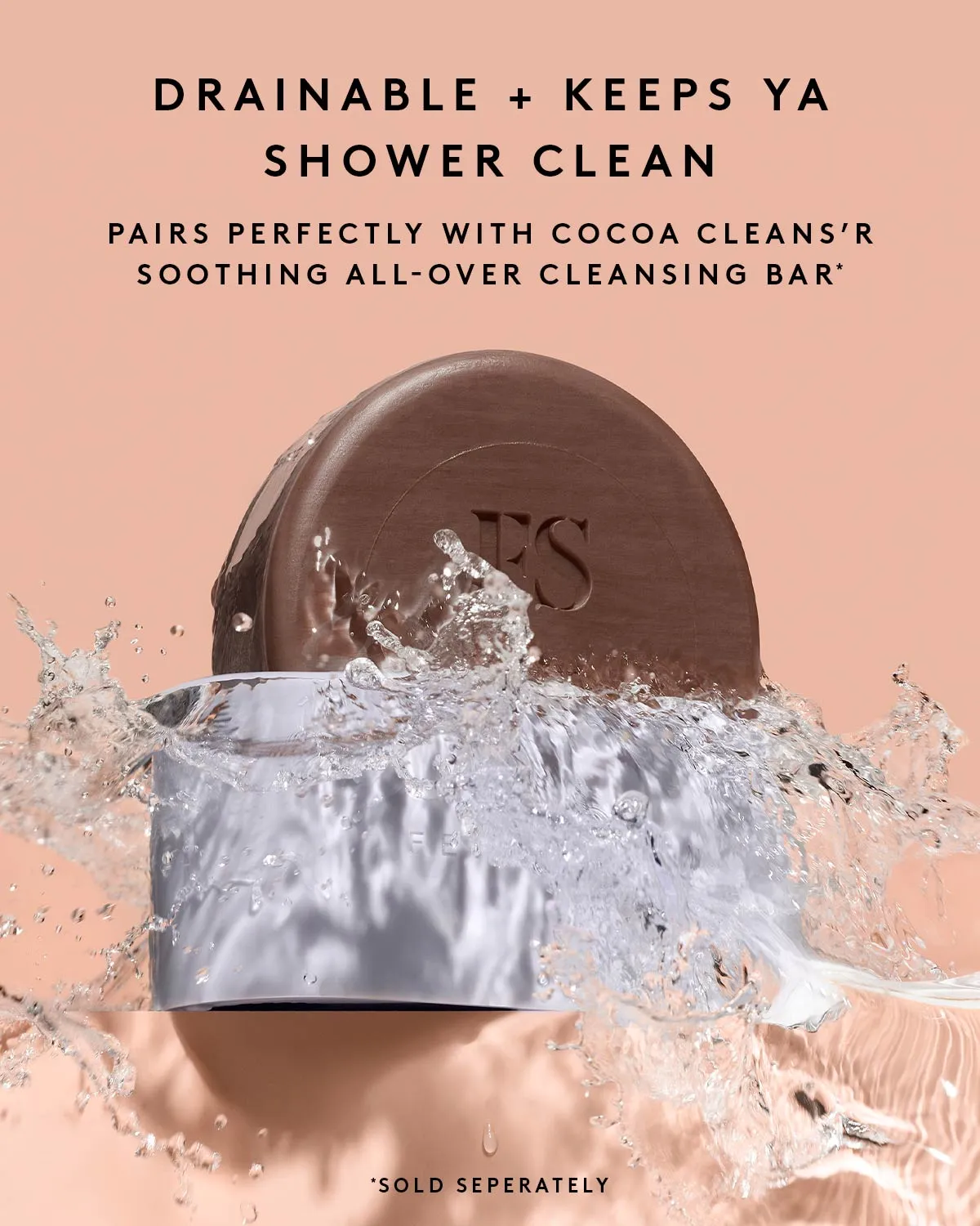 Cocoa Cleans'r All-Over Cleansing Bar   Soap Dish