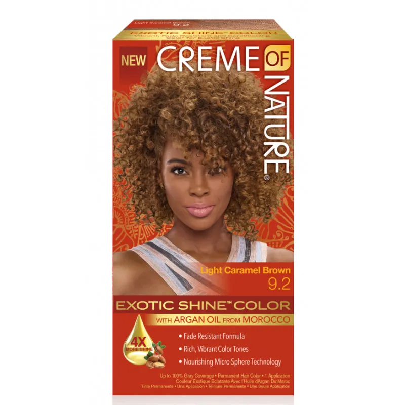 Creme Of Nature Exotic Shine Permanent Color | 9.2 Light Caramel Brown