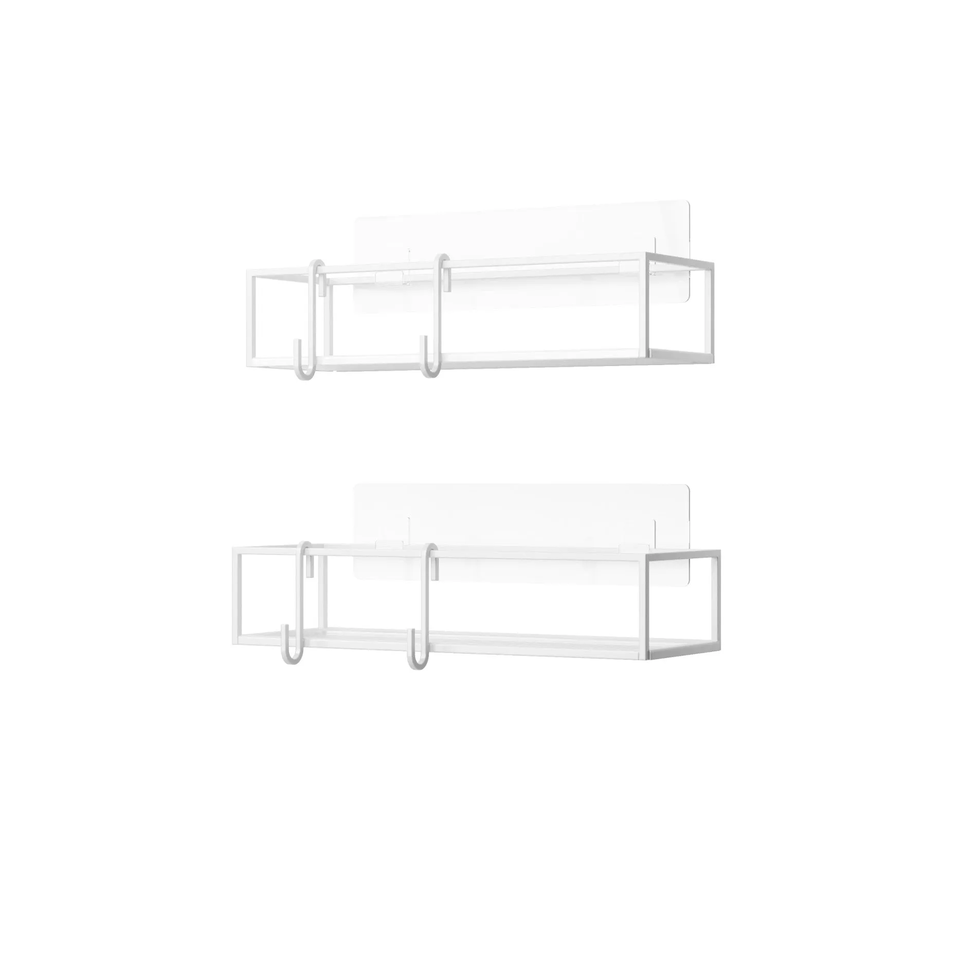 Cubiko Adhesive Shower Bins, Set of 2