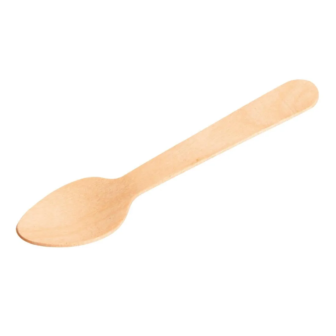 DK398 Fiesta Green Biodegradable Wooden Teaspoons (Pack of 100)