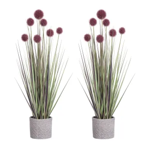 Faux red Pampas Grass | 27” 2-Pack | Home Decor By Vintage Home