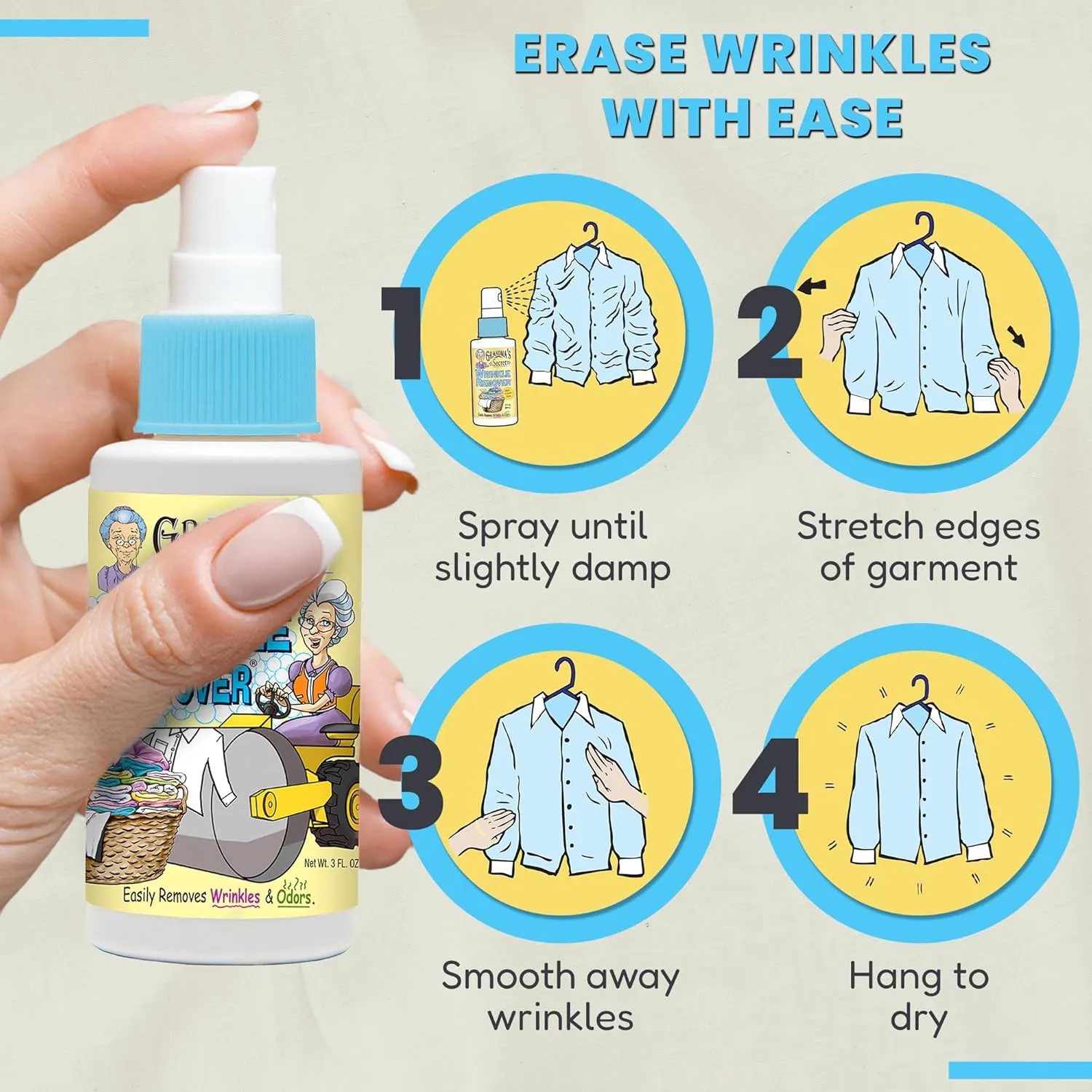 Grandma's Secret Wrinkle Remover Spray  – 3oz