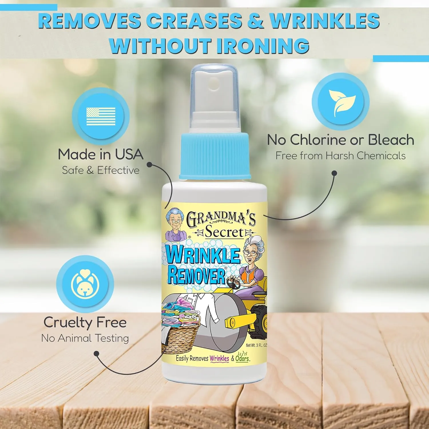 Grandma's Secret Wrinkle Remover Spray  – 3oz