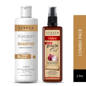 Keratin shampoo and ayurvedic Hair Oil for make your Hair dandruff free and volumise