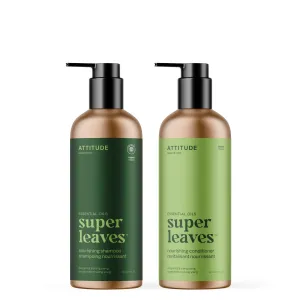 Nourishing shampoo and conditioner duo : SUPER LEAVES™ | ESSENTIAL OILS