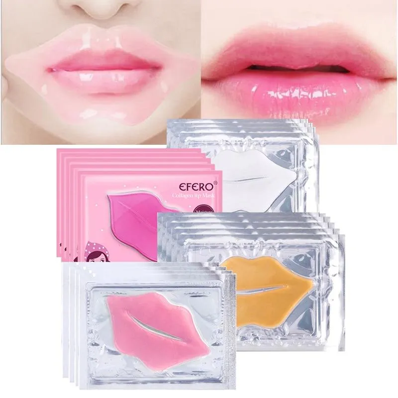 Packs Crystal Collagen Anti Aging Moisture Essence Gel Patch Lip Masks