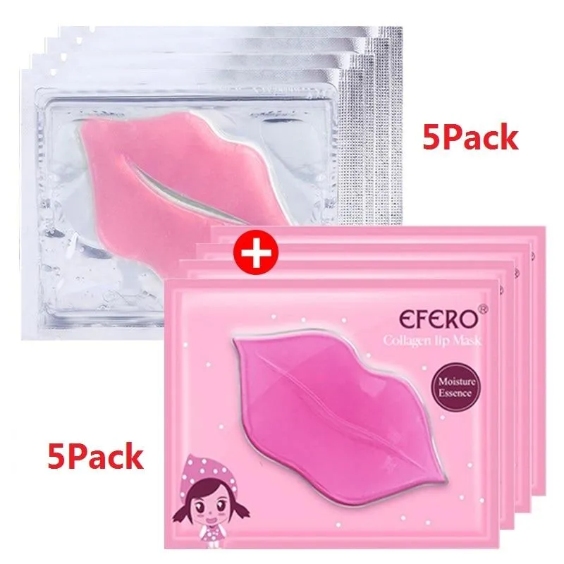 Packs Crystal Collagen Anti Aging Moisture Essence Gel Patch Lip Masks