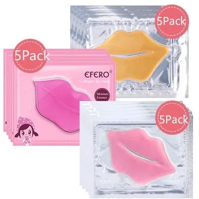 Packs Crystal Collagen Anti Aging Moisture Essence Gel Patch Lip Masks