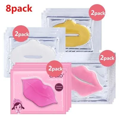 Packs Crystal Collagen Anti Aging Moisture Essence Gel Patch Lip Masks