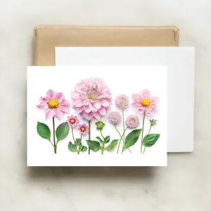 Pink Dahlias Card