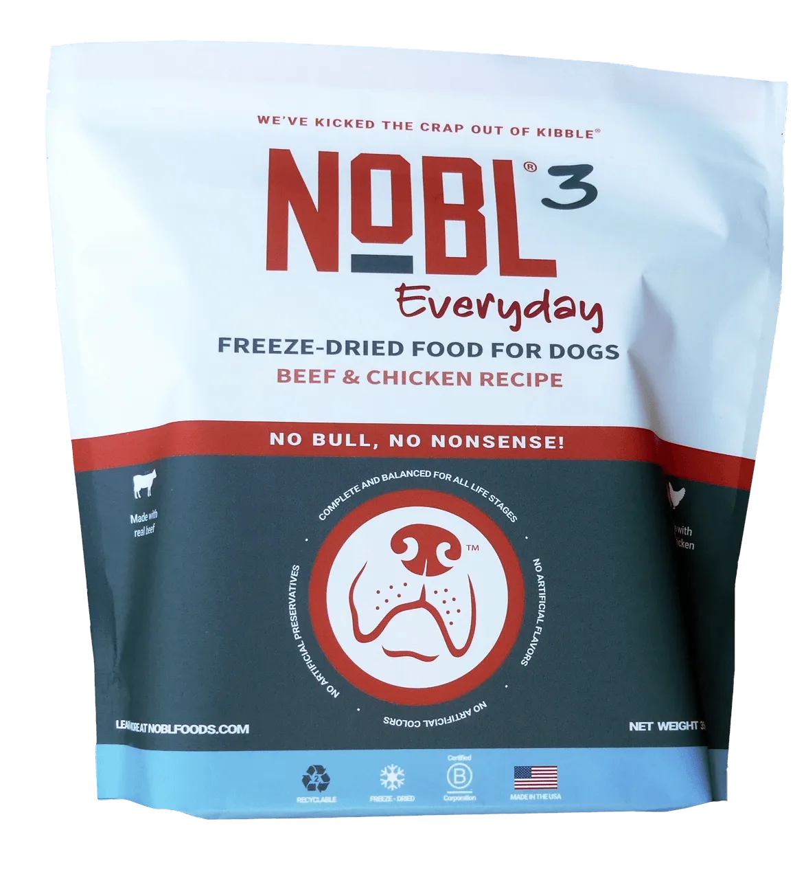 RETAIL ORDER NOBL3 Everyday Beef & Chicken Recipe - All Life Stages - 16oz