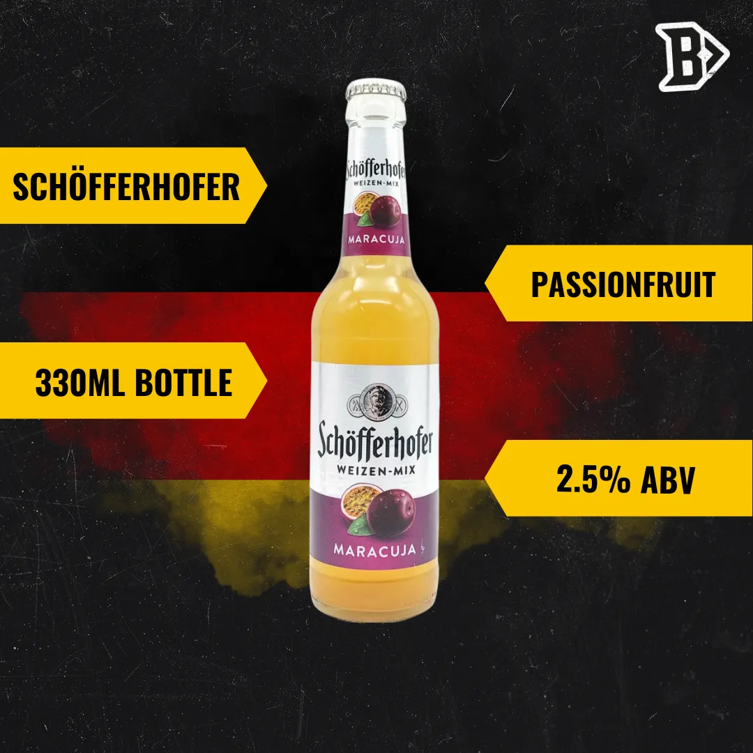 Schöfferhofer Passionfruit German Low Alcohol Beer 330ml Bottles - 2.5% ABV (12 Pack)