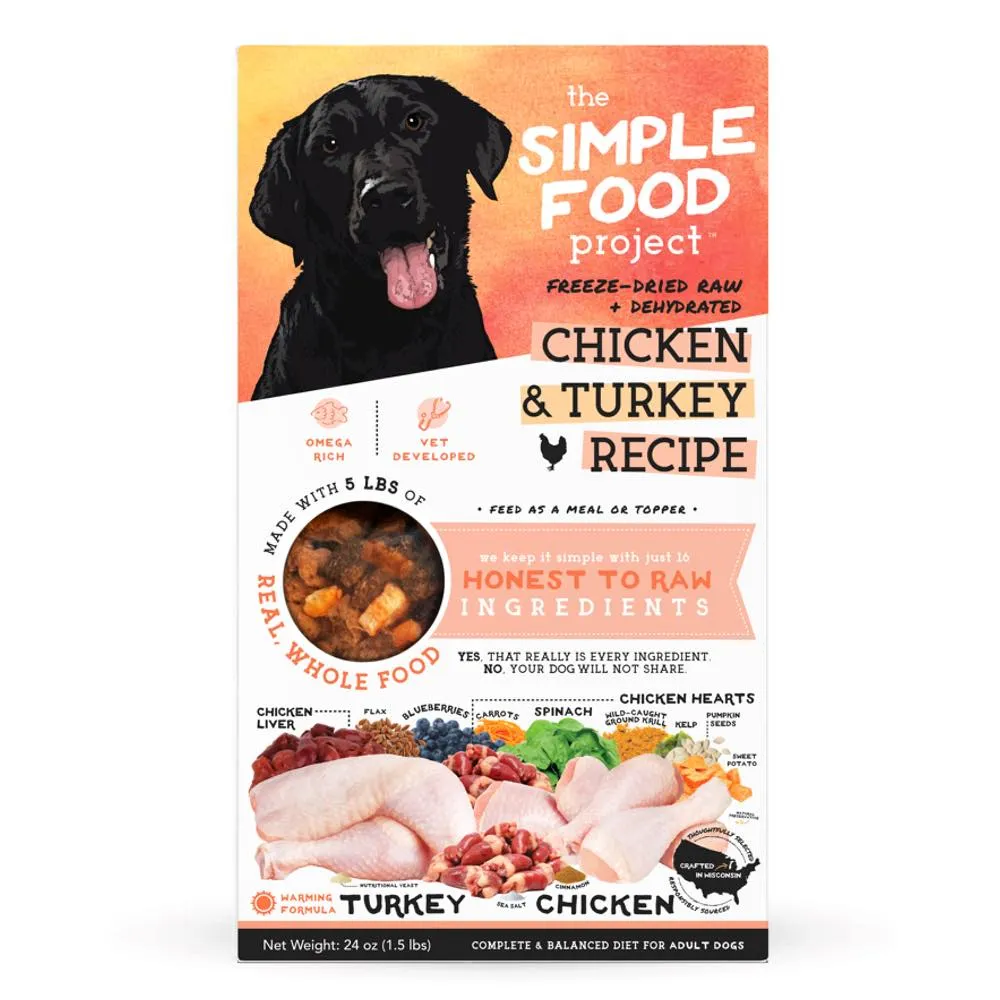 Simple Food Project Chicken & Turkey Freeze-Dried Raw Dog Food