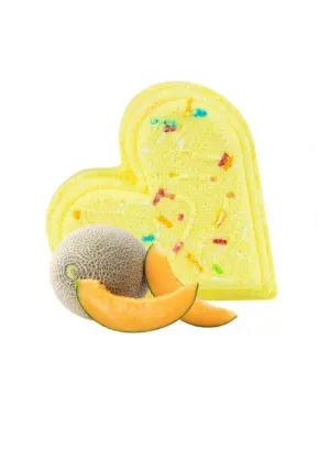 Soap&Friends Juicy Melon Bath Heart: Sparkling Effervescent Bath Bomb - 120g