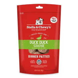 Stella & Chewy's Dog Freeze-Dried Dinner Patties - Duck, Duck, Goose 14oz